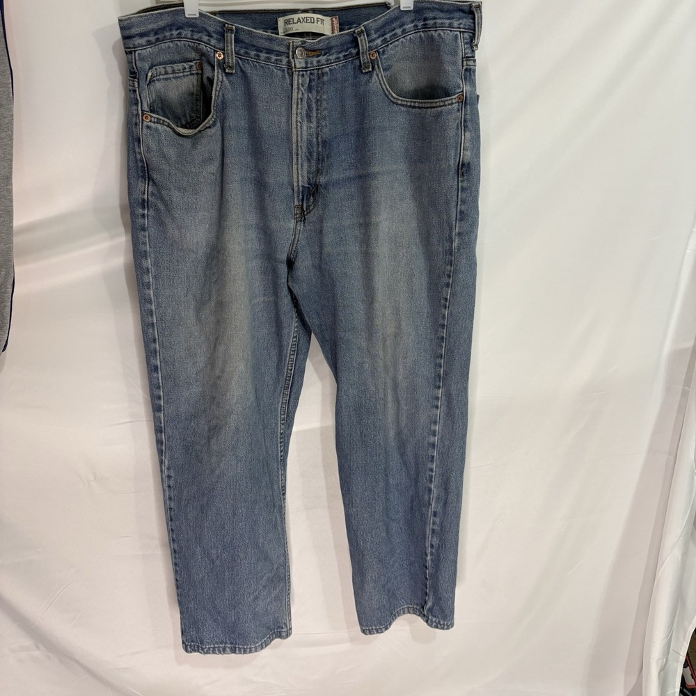 Vintage 2007 Levis 550 Relaxed Fit Stonewash Blue Jeans 40x32 (Fits 38x26)
